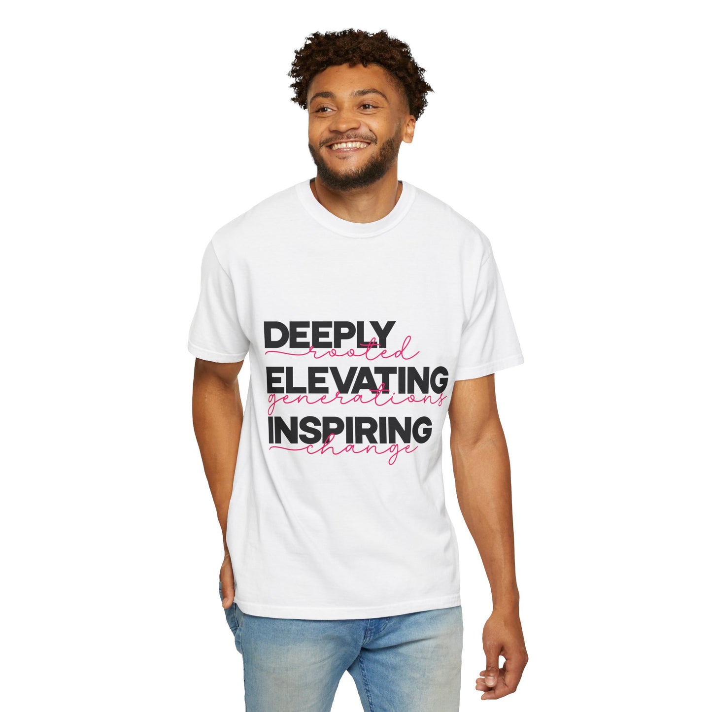 Deeply Elevating Inspiring | Unisex T-Shirt, Casual Tee, Gift for Graduates, Motivational Apparel, Streetwear, Everyday Comfort