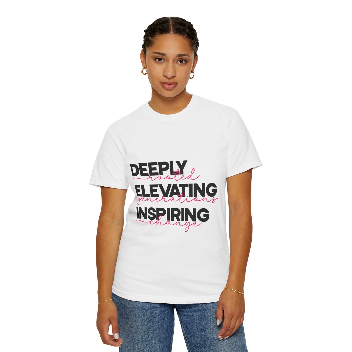 Deeply Elevating Inspiring | Unisex T-Shirt, Casual Tee, Gift for Graduates, Motivational Apparel, Streetwear, Everyday Comfort