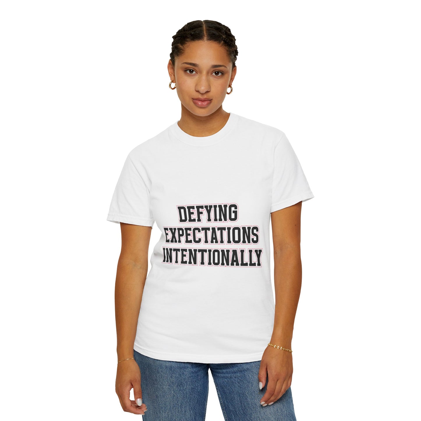 Defying Expectations INTENTIONALLY | Unisex T-Shirt, Casual Tee, Gift for Graduates, Motivational Apparel, Streetwear, Everyday Comfort