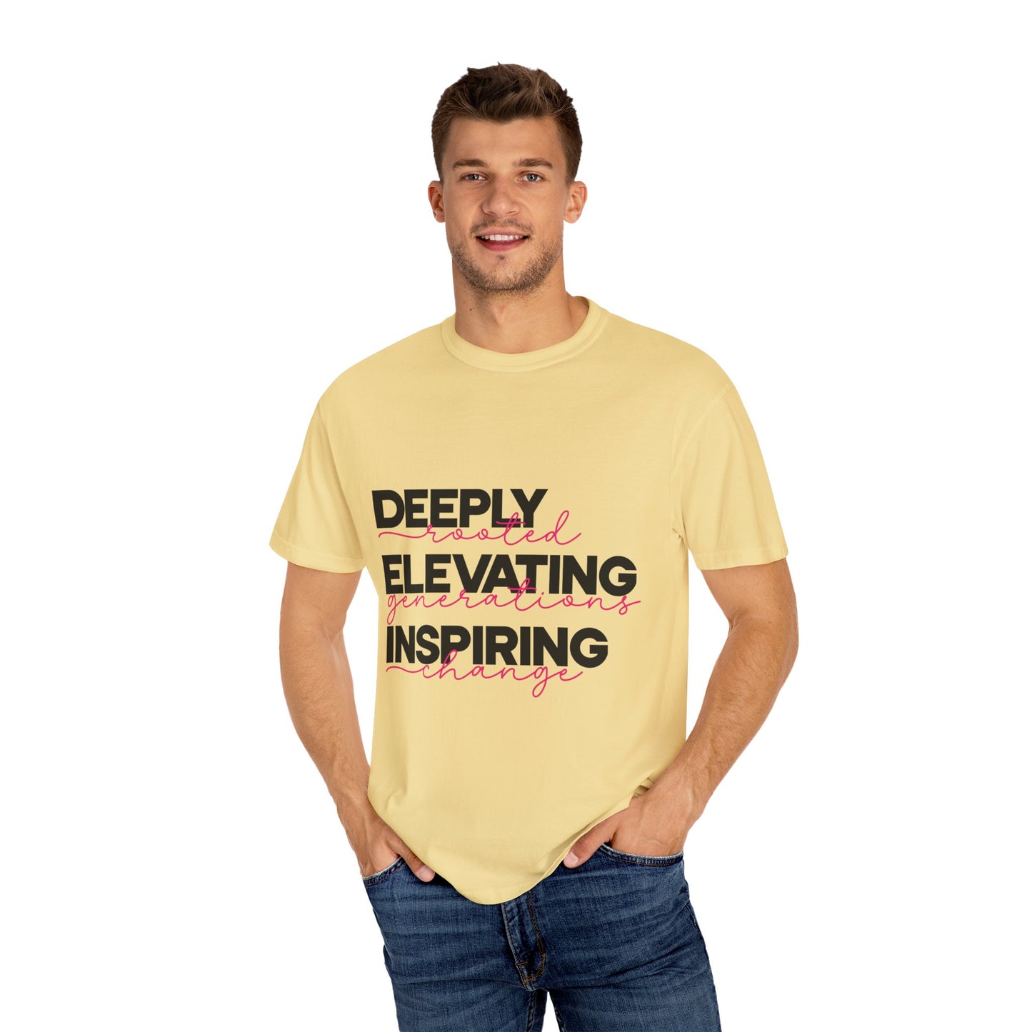 Deeply Elevating Inspiring | Unisex T-Shirt, Casual Tee, Gift for Graduates, Motivational Apparel, Streetwear, Everyday Comfort