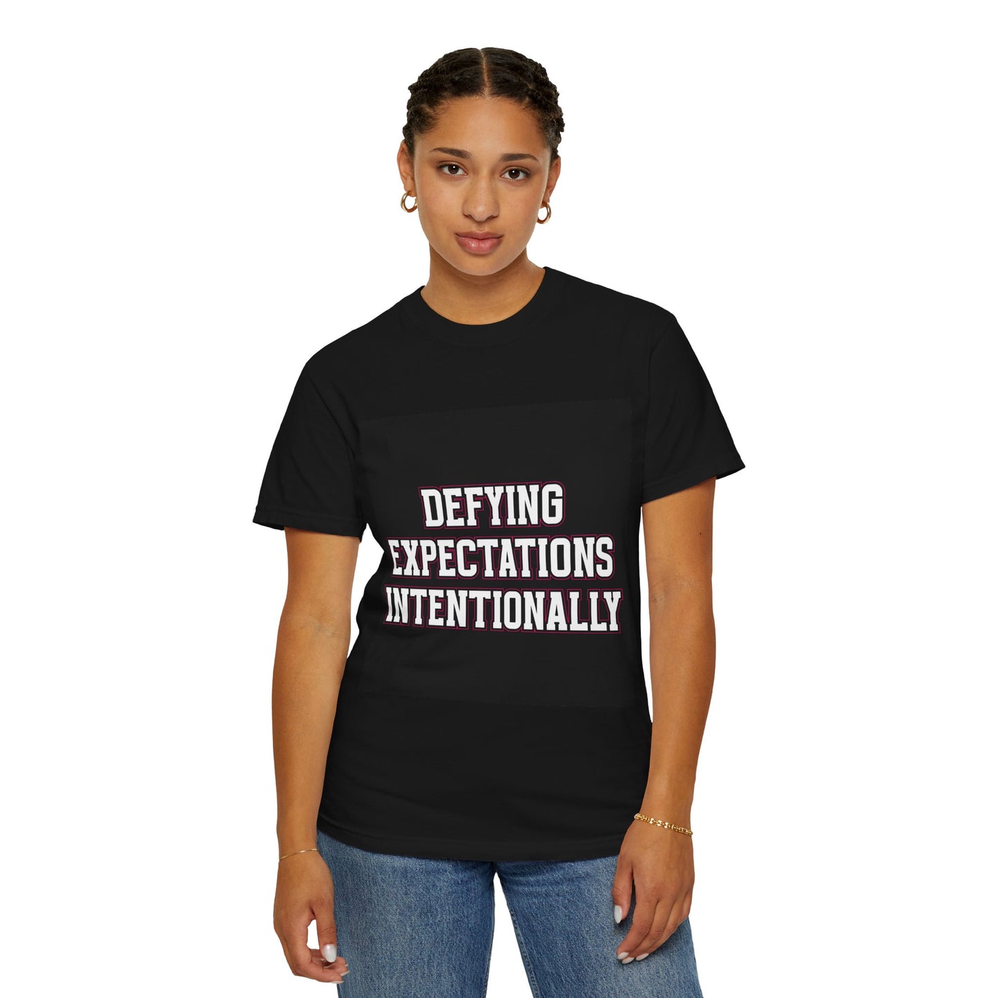 Defying Expectations INTENTIONALLY | Unisex T-Shirt, Casual Tee, Gift for Graduates, Motivational Apparel, Streetwear, Everyday Comfort